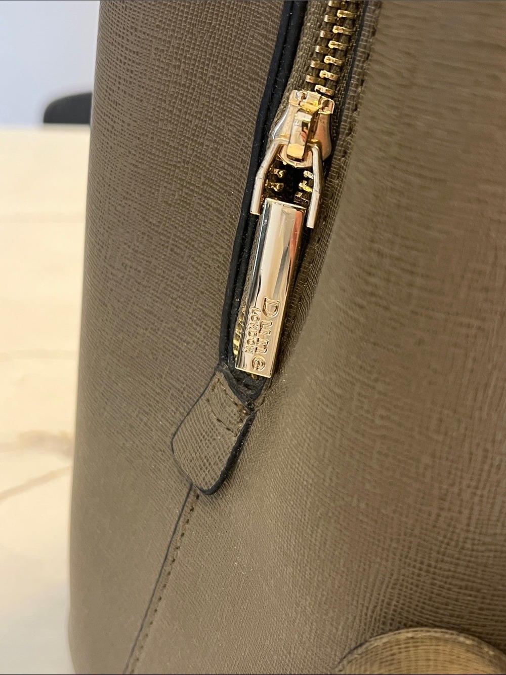 Dune London Olive Green Saffiano Satchel with Detachable Strap - Picture 4 of 11